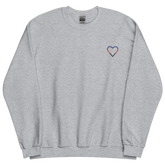 Polyamory Heart Sweatshirt: Embroidered Pride Sweater